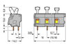 PCB terminal block push-button 2.5 mm² gray