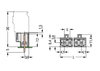 THT male header 1.2 x 1.2 mm solder pin straight light gray