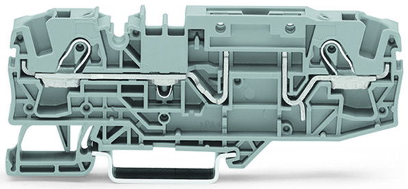 2-conductor carrier terminal block for DIN-rail 35 x 15 and 35 x 7.5 6 mm² gray