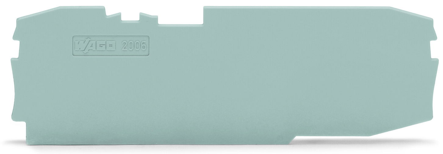 End and intermediate plate 1 mm thick gray