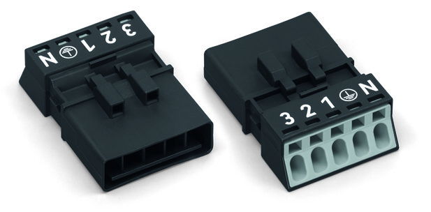 Plug 5-pole Cod. A black