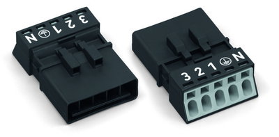 Plug 5-pole Cod. A black