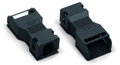Strain relief housing 5-pole with locking clip black