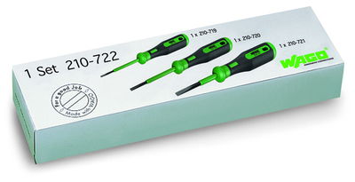 Operating tool set with partially insulated shaft Type 1, blade (2.5 x 0.4) mm Type 2, blade (3.5 x 0.5) mm