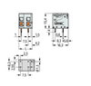 PCB terminal block 4 mm² Pin spacing 7.5 mm gray