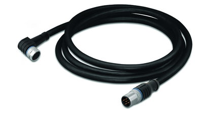 Sensor/Actuator cable M8 socket  angled M12A plug  straight