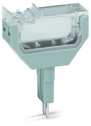 Empty component plug housing 10.4 mm wide 2-pole gray