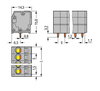 PCB terminal block 2.5 mm² Pin spacing 5 mm gray