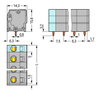 PCB terminal block 2.5 mm² Pin spacing 7.5 mm gray