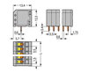 PCB terminal block 1.5 mm² Pin spacing 3.5 mm gray