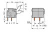 PCB terminal block push-button 2.5 mm² blue