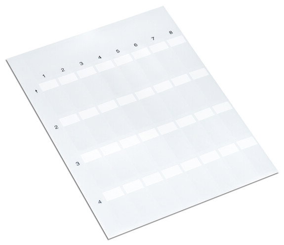 Self-laminating labels white