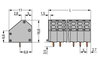 2-conductor PCB terminal block 1.5 mm² Pin spacing 5 mm gray