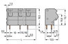 PCB terminal block 2.5 mm² Pin spacing 10/10.16 mm gray