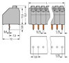 PCB terminal block push-button 1.5 mm² blue