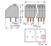 PCB terminal block push-button 0.5 mm² orange