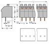 PCB terminal block push-button 1.5 mm² gray