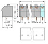 PCB terminal block push-button 1.5 mm² gray