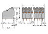 Double-deck PCB terminal block push-button 1.5 mm² agate gray