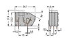 Stackable PCB terminal block with fuse mounting 2.5 mm² gray
