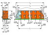 PCB terminal block push-button 2.5 mm² orange