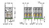 PCB terminal block push-button 2.5 mm² gray