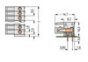 THT female header angled Pin spacing 3.5 mm light gray