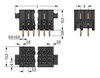 THT male header, 2-row 0.8 x 0.8 mm solder pin straight black