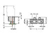 THT male header 1.2 x 1.2 mm solder pin straight light gray