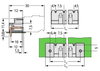 THT male header 1.2 x 1.2 mm solder pin angled light gray