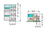 THT female header angled Pin spacing 7.5 mm light gray