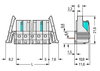 THT female header angled Pin spacing 5 mm light gray