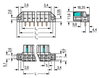 THT female header angled Pin spacing 5 mm light gray