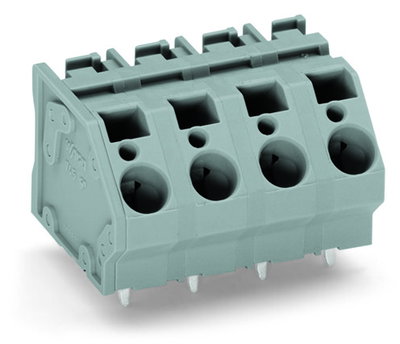 PCB terminal block 6 mm² Pin spacing 10 mm gray