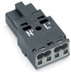 Plug 2-pole Cod. L dark gray