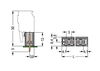 THT male header 1.0 x 1.0 mm solder pin straight gray