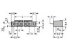 THT male header 1.0 x 1.0 mm solder pin straight gray