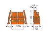 1-conductor female connector CAGE CLAMP® 2.5 mm² orange