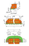 PCB terminal block 2.5 mm² Pin spacing 5.08 mm orange