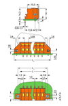 PCB terminal block 2.5 mm² Pin spacing 5.08 mm orange