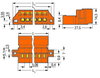 1-conductor male connector CAGE CLAMP® 2.5 mm² orange