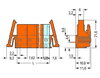 THT female header angled Pin spacing 7.62 mm orange