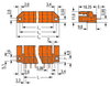 THT female header straight Pin spacing 5.08 mm orange