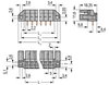 THT female header angled Pin spacing 5 mm gray