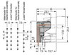 THT male header for double-deck assembly 1.0 x 1.0 mm solder pin angled gray