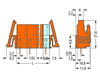 THT female header straight Pin spacing 7.62 mm orange