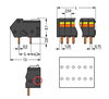 THR PCB terminal block Locking slides 0.5 mm² black