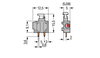 Stackable PCB terminal block push-button 1.5 mm² dark gray