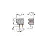 Stackable 2-conductor PCB terminal block 0.75 mm² Pin spacing 7.5/7.62 mm light green