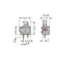 Stackable 2-conductor PCB terminal block push-button 0.75 mm² light green